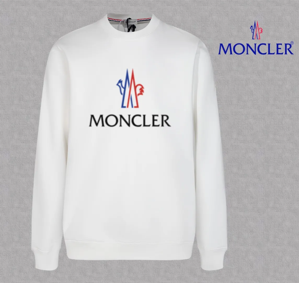【 In Stock】 〖 𝐌𝐎𝐍𝐂𝐋𝐄𝐑~ 〗 440g ， 😎 ， ， Factory 2025 T ， ， Premium LOGO， Same Style ：Black White Size：S M L XL 2XL